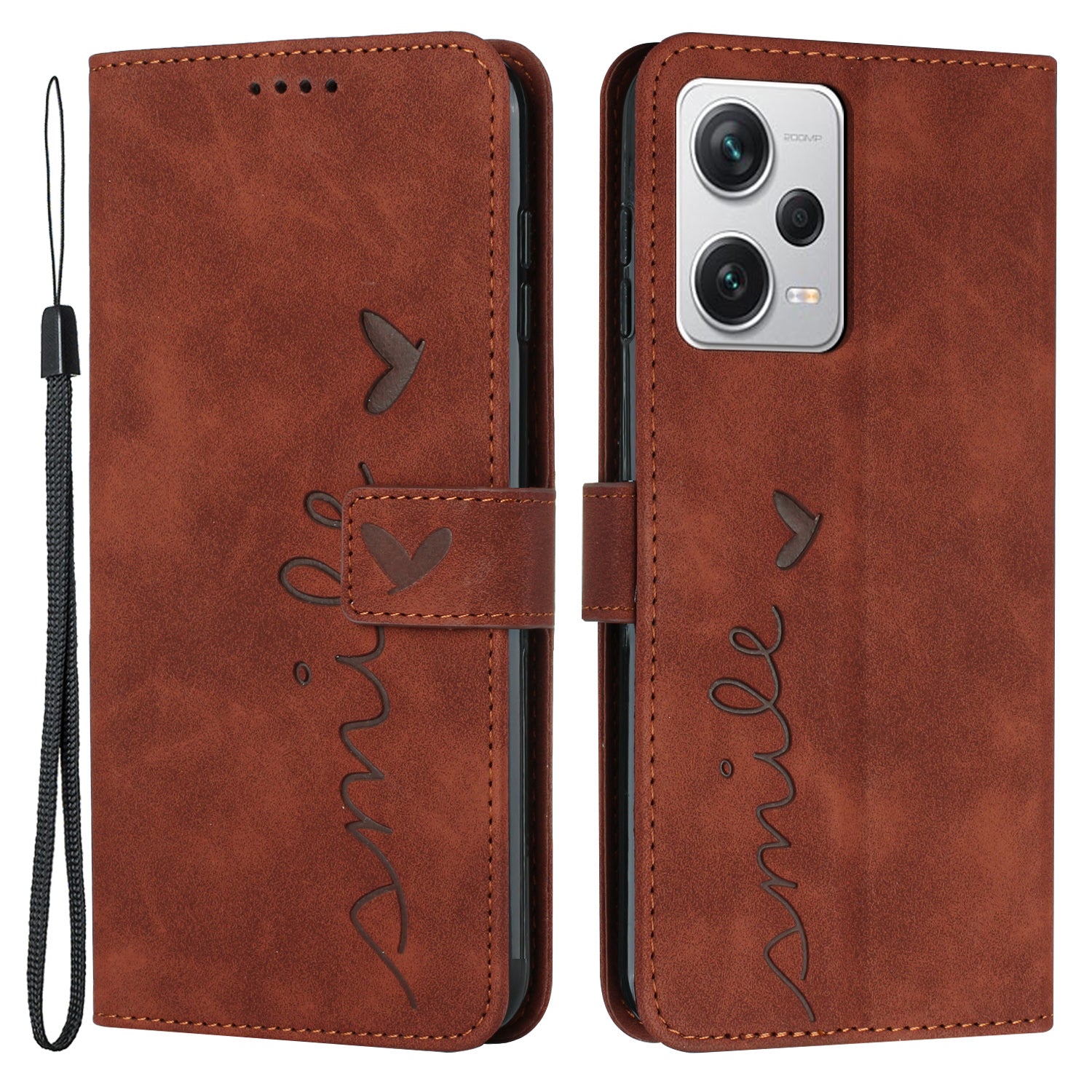 For Xiaomi Redmi Note 12 Pro 5G Note 12 Explorer 5G Leather Phone Cover Heart Shape Phone Stand Wallet Case with Strap For Xiaomi Redmi Note 12 Pro 5G Note 12 Explorer 5G Leather Phone Cover Heart Shape Phone Stand Wallet Case with Strap